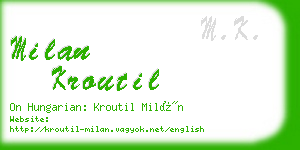 milan kroutil business card